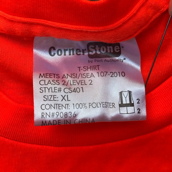 Neon Orange Safety Shirt with Silver Reflective Stripes. Men’s XL. NWOT - Picture 3 of 4